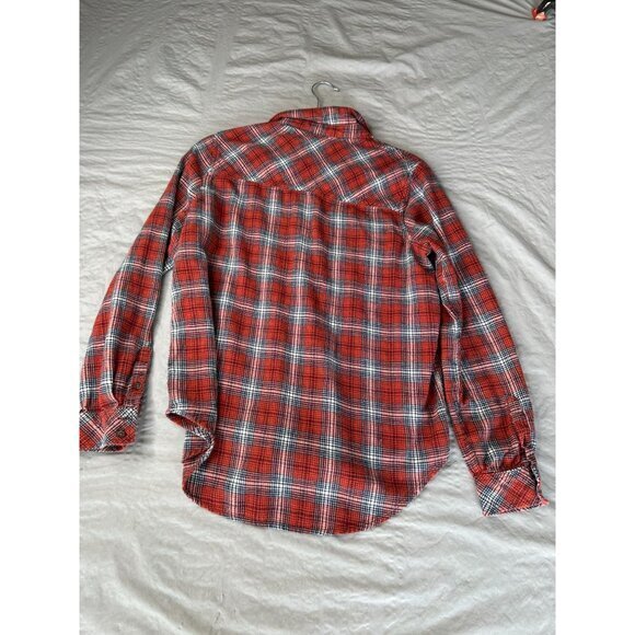 Universal Threads Womens Orange Flannel S long sleeve button up collared cotton‎ - Picture 6 of 6